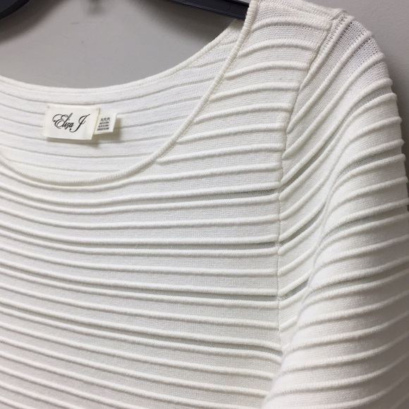 Eliza J Mesh Knit Long Sleeve Dress Petite Large - Picture 3 of 8